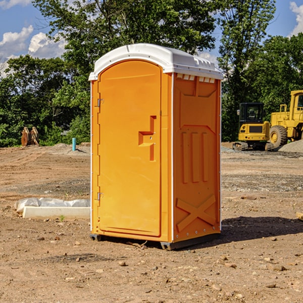 how often are the porta potties cleaned and serviced during a rental period in Walters